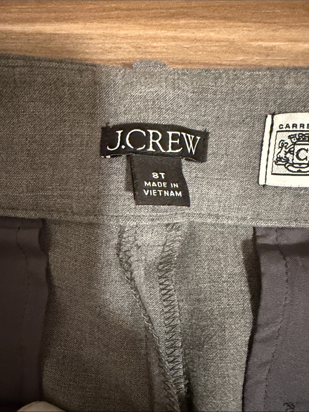 J.Crew Natalia Carreman Pants Women's Size 8T Gray Flat Front Wide Leg Office - Picture 2 of 8